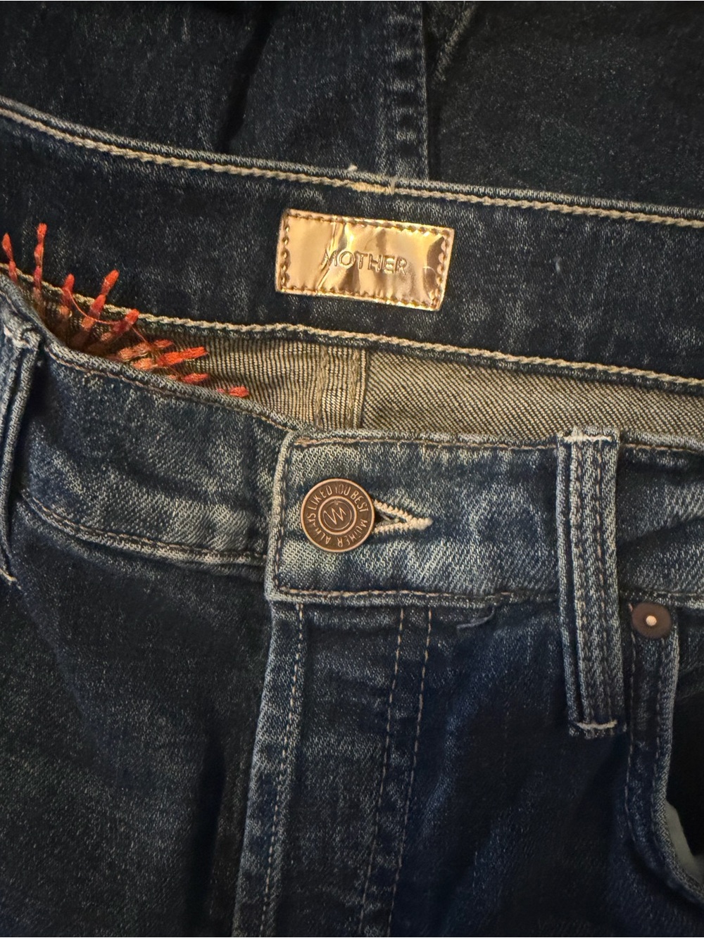 MOTHER The Tomcat Ankle Jeans Size 26 Sun Embroidery Button Fly Straight Leg - Picture 6 of 16